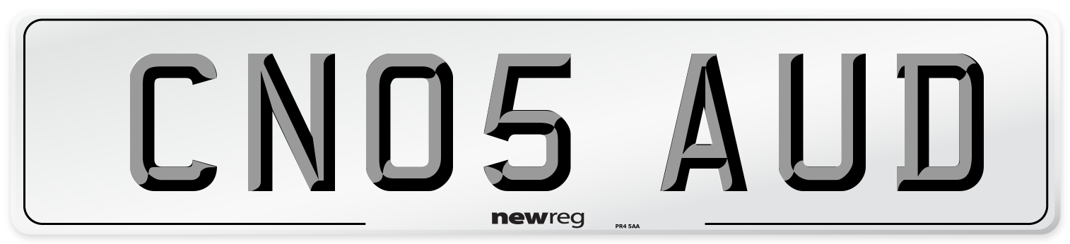CN05 AUD Number Plate from New Reg